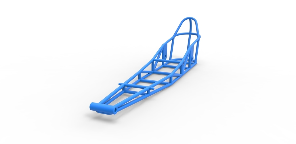 Frame of old school Front engine dragster 1:25 3D Print 505043