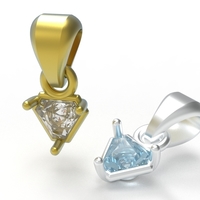 triangle pendant 5mm - Thumbnail 1