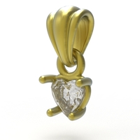 heart pendant 5mm - Thumbnail 1
