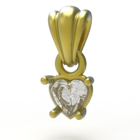 heart pendant 5mm - Thumbnail 2