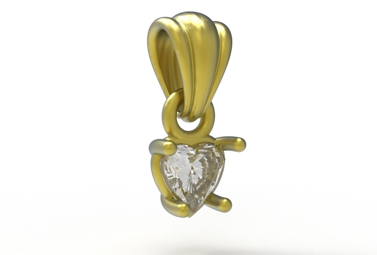 heart pendant 5mm 3D Print 505069