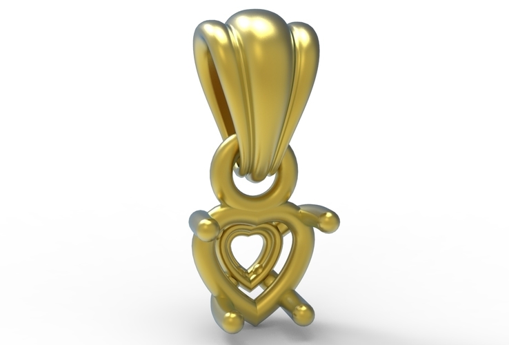 heart pendant 5mm 3D Print 505075