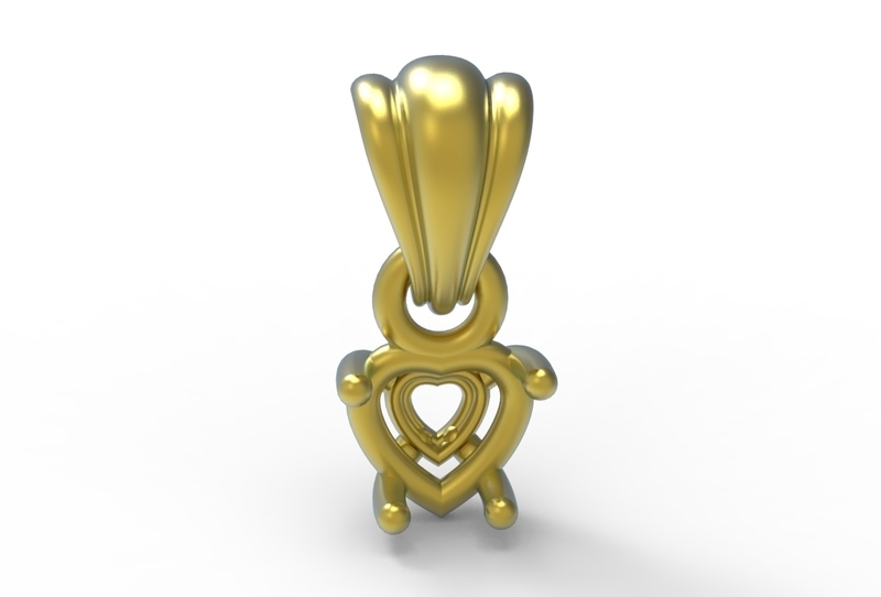 heart pendant 5mm