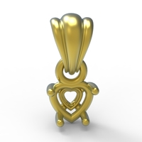 Small heart pendant 5mm 3D Printing 505079