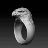 Small Falcon ring 2 3D Printing 505151