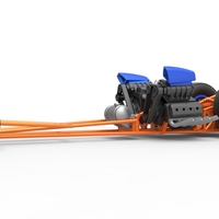 Front engine dragster with 2 V8 Version 2 Scale 1:25 - Thumbnail 2