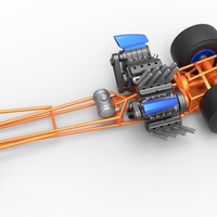 Front engine dragster with 2 V8 Version 2 Scale 1:25 - Thumbnail 3