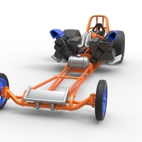 Front engine dragster with 2 V8 Version 2 Scale 1:25 - Thumbnail 4