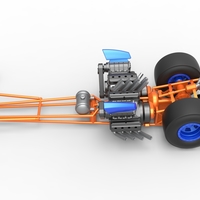 Front engine dragster with 2 V8 Version 2 Scale 1:25 - Thumbnail 9