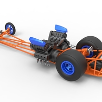 Front engine dragster with 2 V8 Version 2 Scale 1:25 - Thumbnail 11