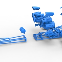Front engine dragster with 2 V8 Version 2 Scale 1:25 - Thumbnail 15