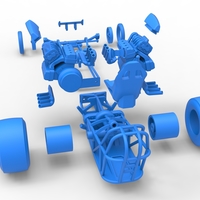 Front engine dragster with 2 V8 Version 2 Scale 1:25 - Thumbnail 22