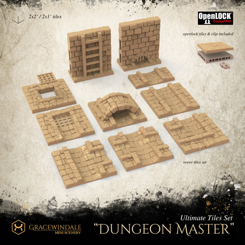 "Dungeon Master" Ultimate Tile Set 3D Print 505176