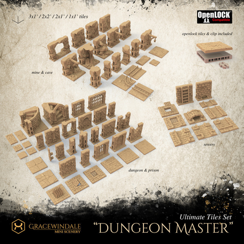 "Dungeon Master" Ultimate Tile Set 3D Print 505177