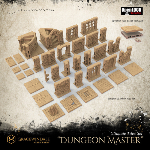 "Dungeon Master" Ultimate Tile Set 3D Print 505178