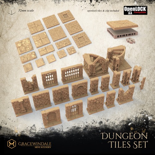 Dungeon Tiles Set 3D Print 505179