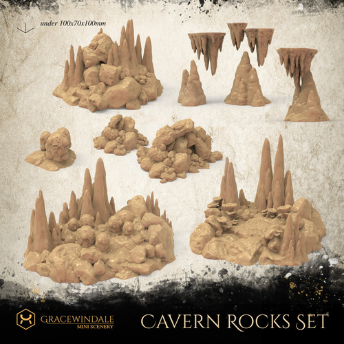 Cave Rocks Set 3D Print 505207