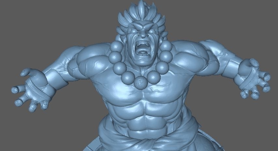 Akuma Street Fighter - with Base or No Base 3D Print 505209