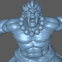 Small Akuma Street Fighter - with Base or No Base 3D Printing 505209