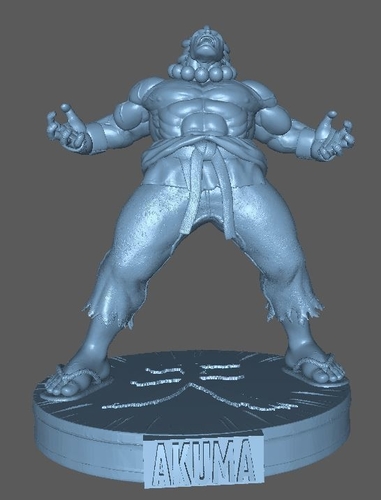 Akuma Street Fighter - with Base or No Base 3D Print 505210