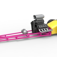 Front engine old school three wheeled dragster 1:25 - Thumbnail 1