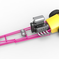 Front engine old school three wheeled dragster 1:25 - Thumbnail 3