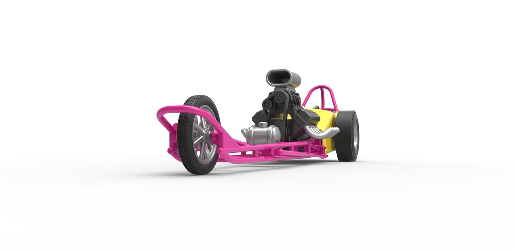 Front engine old school three wheeled dragster 1:25 3D Print 505227