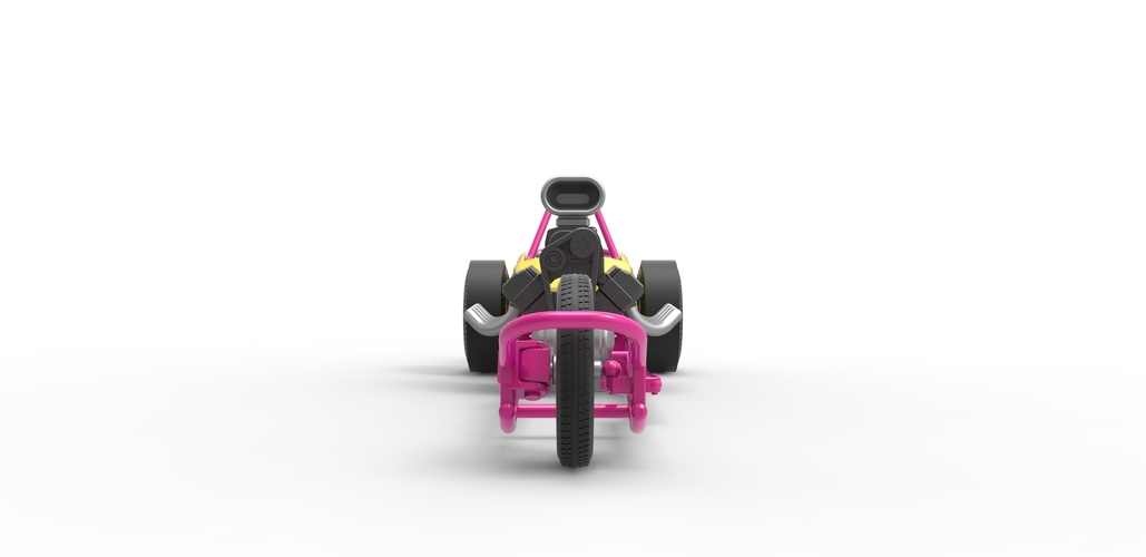 Front engine old school three wheeled dragster 1:25 3D Print 505229