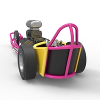 Front engine old school three wheeled dragster 1:25 - Thumbnail 11