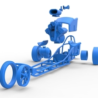 Front engine old school three wheeled dragster 1:25 - Thumbnail 17