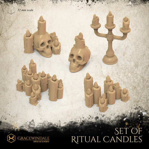 Set of Ritual Candles 3D Print 505341