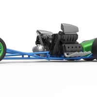 Front engine old school 6 wheeled dragster Scale 1:25 - Thumbnail 2