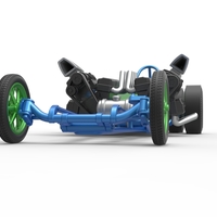 Front engine old school 6 wheeled dragster Scale 1:25 - Thumbnail 5