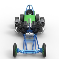 Front engine old school 6 wheeled dragster Scale 1:25 - Thumbnail 6