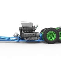 Front engine old school 6 wheeled dragster Scale 1:25 - Thumbnail 8