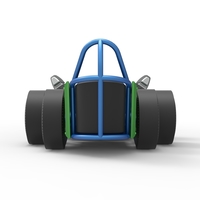 Front engine old school 6 wheeled dragster Scale 1:25 - Thumbnail 14