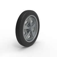 Front wheel of old school dragster Version 2 Scale 1:25 - Thumbnail 2