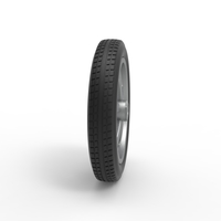 Front wheel of old school dragster Version 2 Scale 1:25 - Thumbnail 3