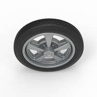 Front wheel of old school dragster Version 2 Scale 1:25 - Thumbnail 6