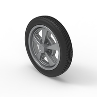 Front wheel of old school dragster Version 2 Scale 1:25 - Thumbnail 7