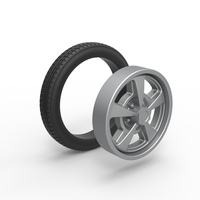 Front wheel of old school dragster Version 2 Scale 1:25 - Thumbnail 9