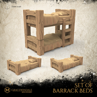 Small Set of Barracks Beds 3D Printing 505765