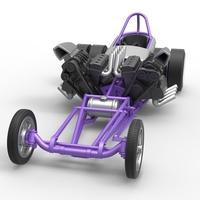 Front engine old school dragster with 2 V8 1:25 - Thumbnail 4