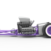 Front engine old school dragster with 2 V8 1:25 - Thumbnail 8