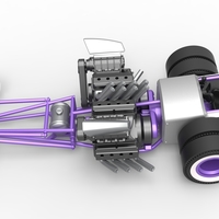 Front engine old school dragster with 2 V8 1:25 - Thumbnail 9