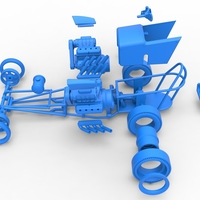 Front engine old school dragster with 2 V8 1:25 - Thumbnail 20