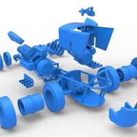 Front engine old school dragster with 2 V8 1:25 - Thumbnail 21