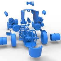 Front engine old school dragster with 2 V8 1:25 - Thumbnail 22