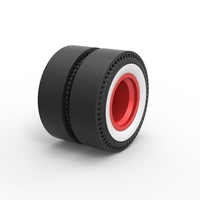 Double rear wheel of old school dragster Scale 1:25 - Thumbnail 2