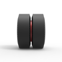 Double rear wheel of old school dragster Scale 1:25 - Thumbnail 4